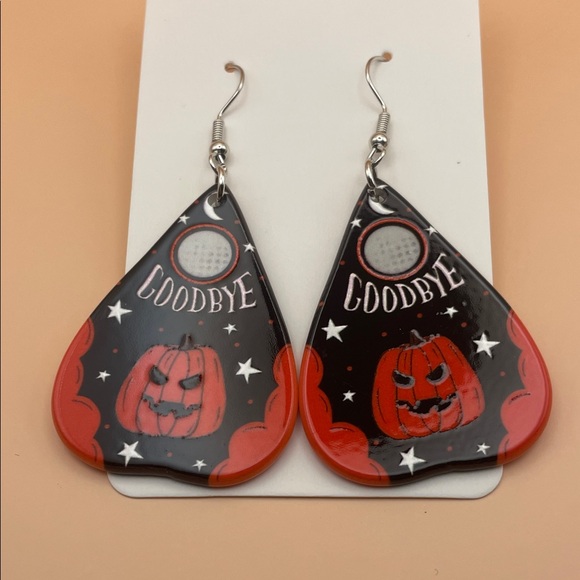 Pumpkin Planchette Earrings - Picture 1 of 4